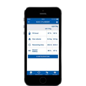 appscreen gascylinder levelcontrol en mit handy